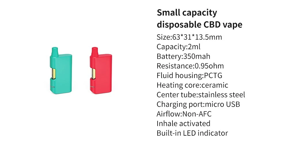 Small capacity disposable CBD vape